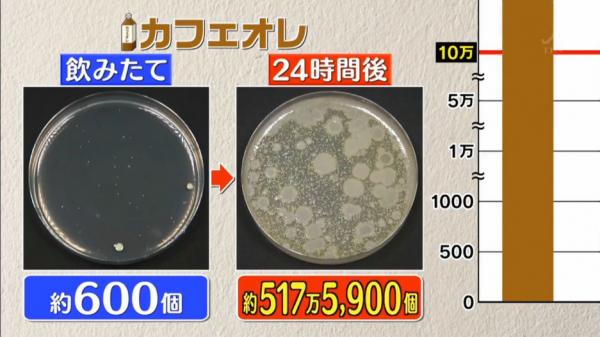 牛奶咖啡含菌量急升至517万5,900个。网图