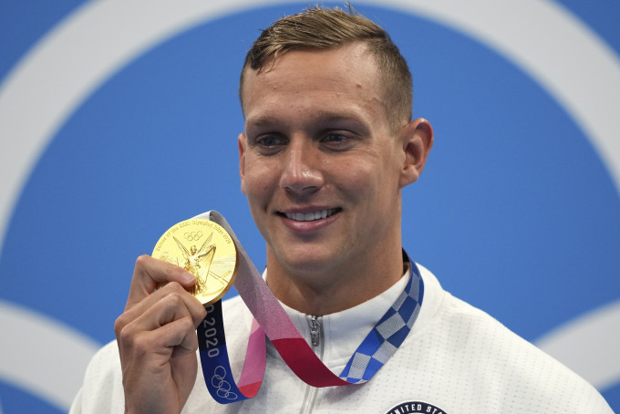 积素赢得男子100米自由泳冠军，取得本届第二面金牌。AP