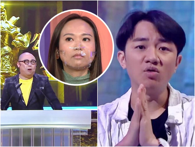 无綫电视（TVB）节目《开心大综艺》昨晚播出的一集大玩「自抽」。节目截图