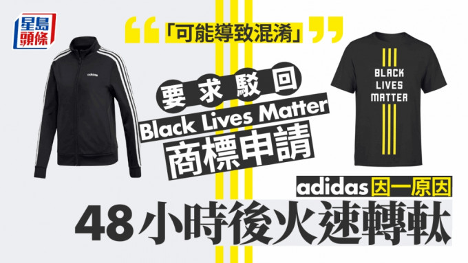 adidas曾要求美國當局駁回「Black Lives Matter」商標申請。