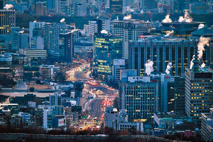南韓首爾市的高樓。