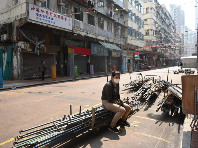 油麻地一帶今午街道冷清。