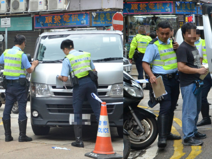 警方在场调查交通意外。