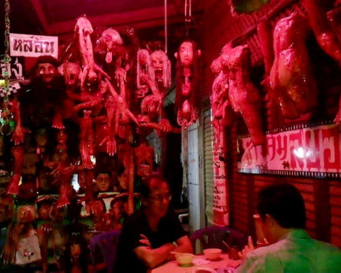 泰国「人体残肢」粥店红足10年。网上图片