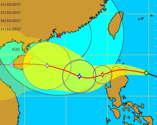 天文台預測熱帶氣旋會增強為颱風。