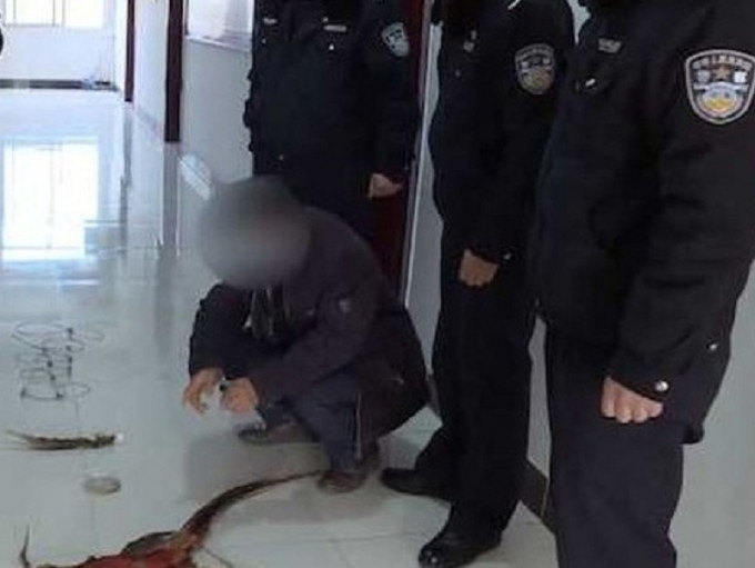 贵州男因捕猎国家保护动物，被警方刑事拘留。网上图片