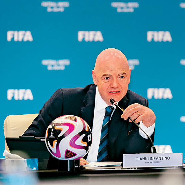 國際足協恩芬天奴昨公布世冠盃的改革詳情。