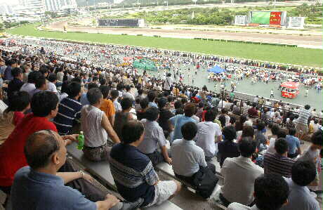 改建沙田馬場看台停車場2樓平台區。資料圖片