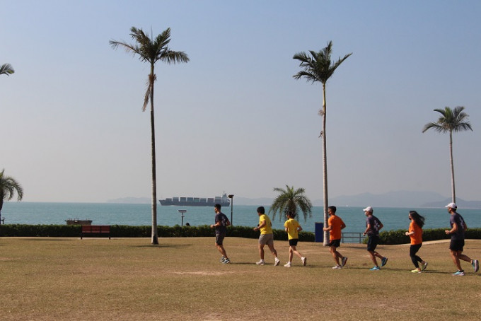 東華三院黃鳳翎中學上月舉行「環島Staycation Run」。受訪者提供
