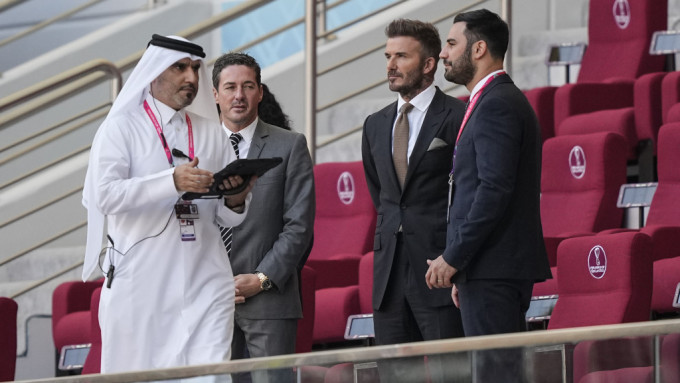 碧咸现身卡塔尔欣赏世界杯。 AP
