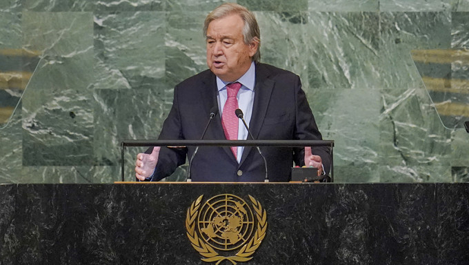 聯合國秘書長古特雷斯表示俄侵烏侮辱集體良知。AP
