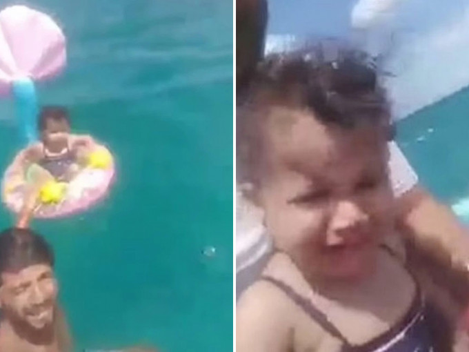 1岁女婴被强风吹走海上漂流1.6公里，获救后在大哭。
