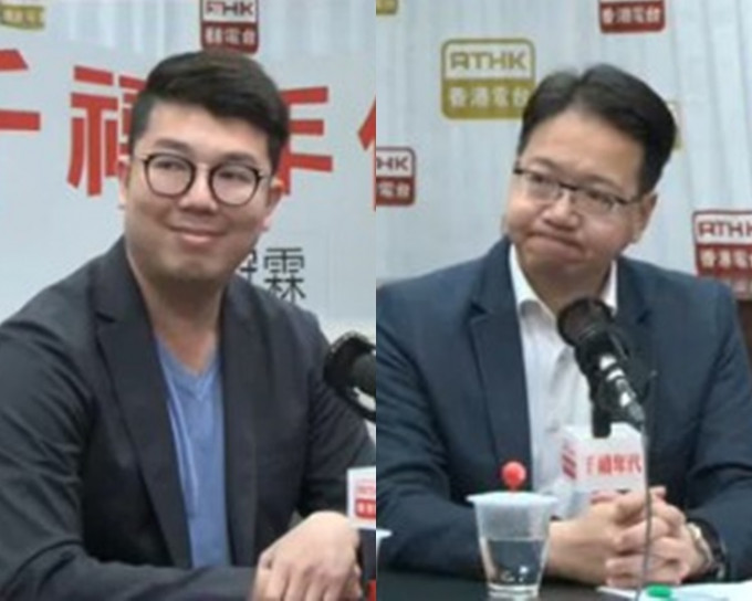 莫乃光(右)認為胡官薯片金句多，而劉國勳(左)則認為林鄭重政策有承擔。