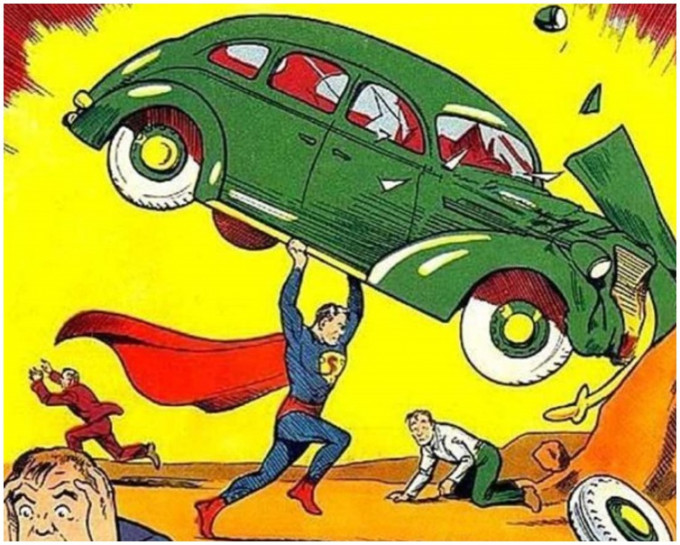 这是于1938年发行的全球首本超人漫画。