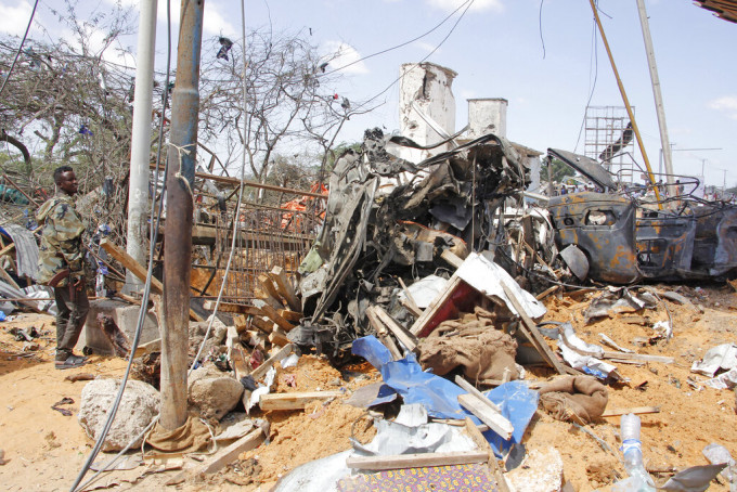 索馬里首都發生汽車炸彈襲擊。AP