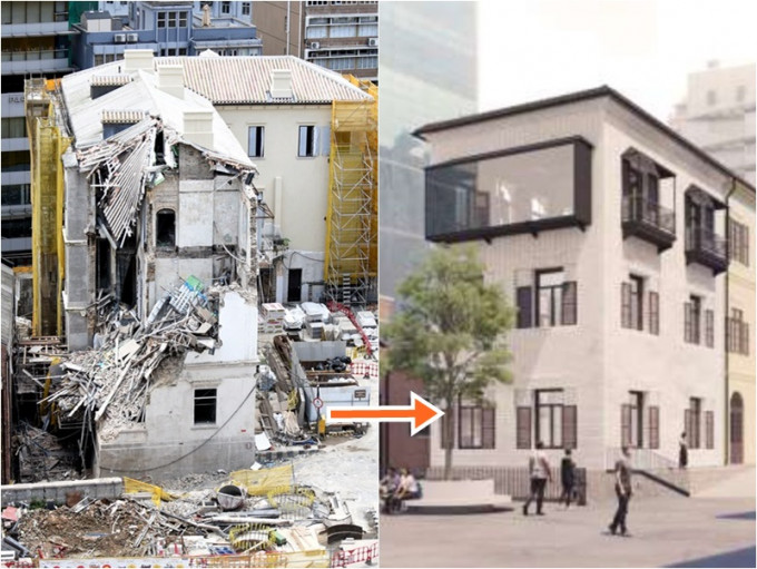 「大馆」已婚督察宿舍（第四座）前年部分倒塌后，马会提出新的复修方案。