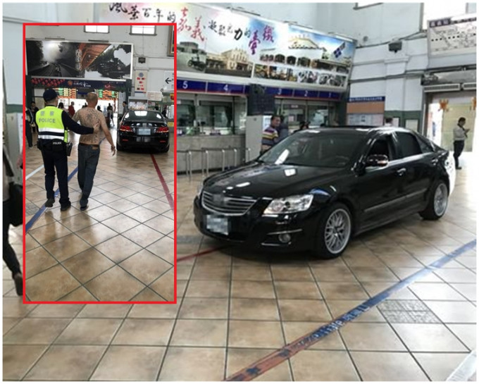 一名男子疑因對時局不滿 將車開進嘉義火車站大廳 僅被開罰單。（網圖）