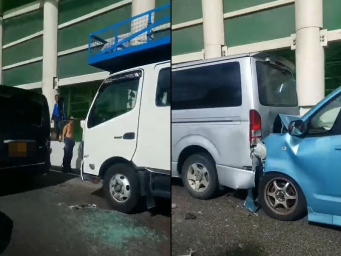 屯门公路发生7车相撞意外。网民Edwin Ying Fai图片