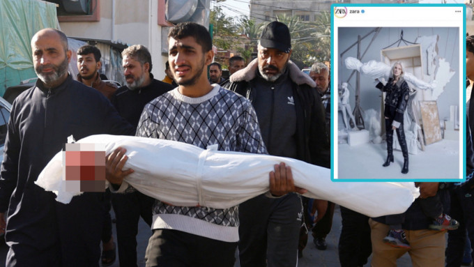 ZARA广告被指消费以巴冲突中巴勒斯坦的死者。（路透社／IG）