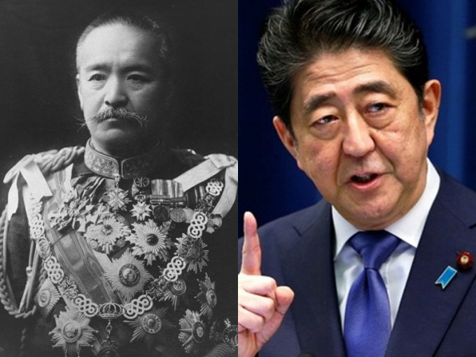 日本首相安倍晉三（右）累積任日數今天與前首相桂太郎看齊，明天將成為在任最長首相。資料圖片