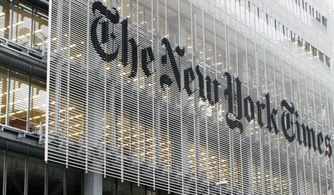《紐約時報》網站也受影響。AP資料圖片