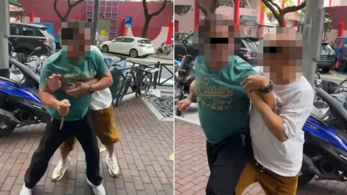 澳门男子卷购物争执愤持刀 港人店主手指鎅伤。网上图片