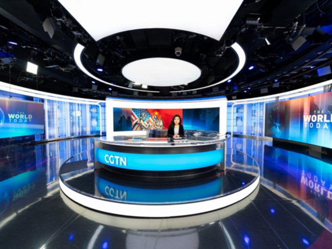 中国环球电视网英语新闻频道在英国落地复播。网图