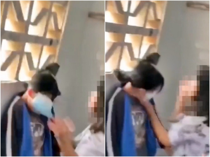 四川女學生被逼口罩遮臉及連打巴掌。網圖