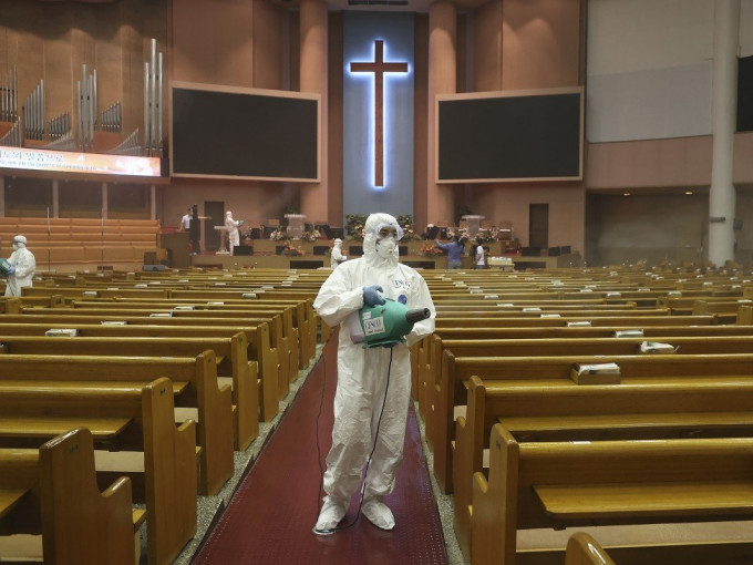 南韩教会此前已出现过多个感染群组。美联社资料图片
