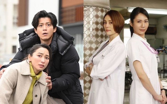 米倉主演的《Dr. X 7》（右）收視已被小栗旬的《日本沉沒》超越。