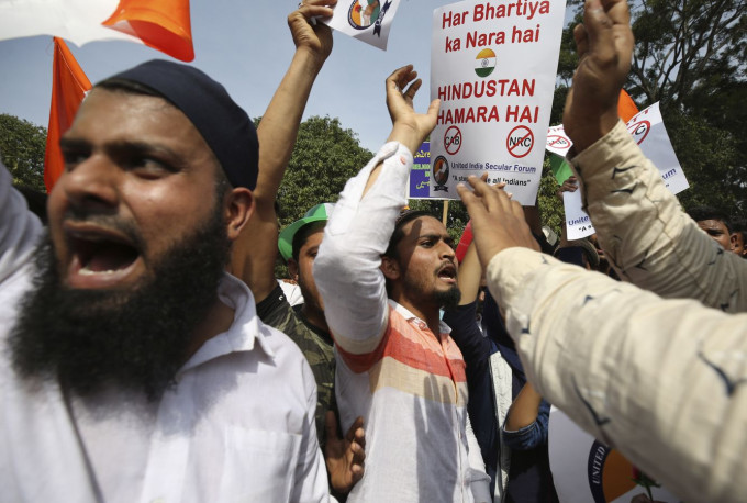 印度《公民身分法》引发大规模示威。AP
