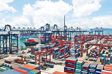 9月本港的货柜吞吐量按年跌1.3%。