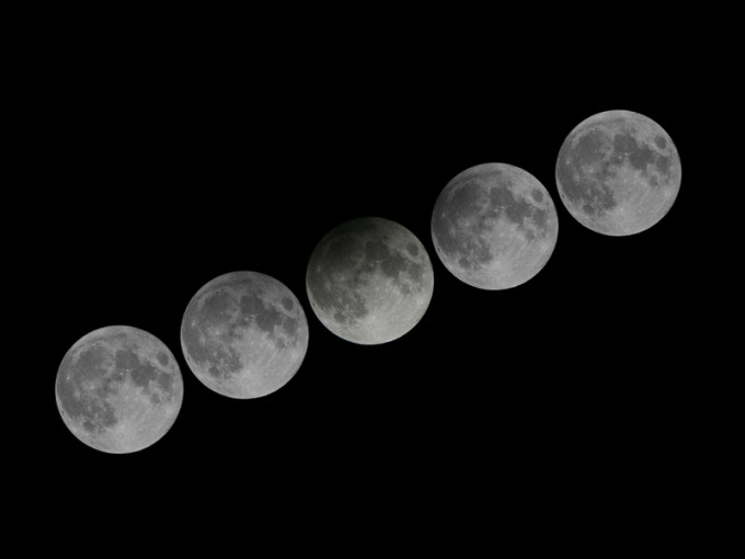 今個月底將出現半影月食。天文台圖片