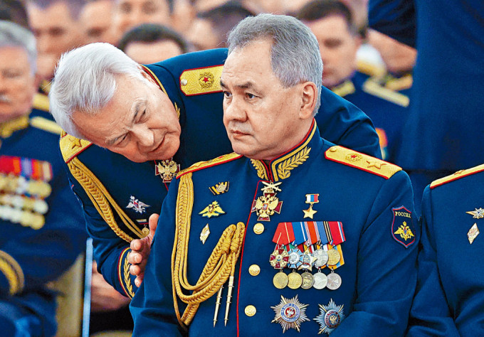 俄国防部长绍伊古本月21日在克里姆林宫参加活动。