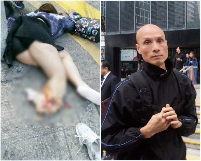 圖左：女傷者。資料圖片；圖右：被告廖淦泓。劉曉曦攝