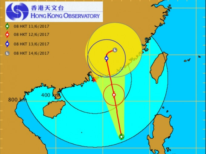 熱帶低氣壓預測路徑