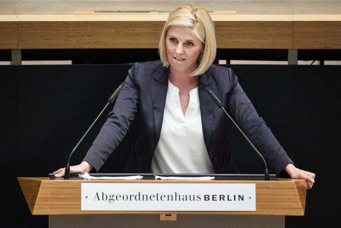 德國極右政黨另類選擇黨（AfD）女議員比耶斯曼（Jessica Biessmann）。 AP