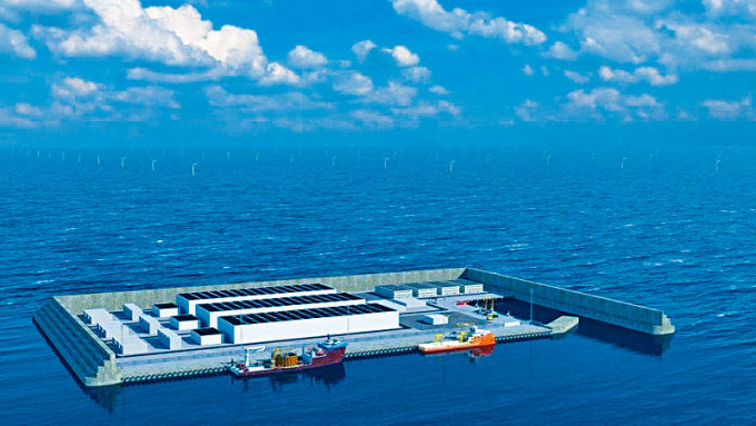 丹麥計畫在北海建造的「能源島」。