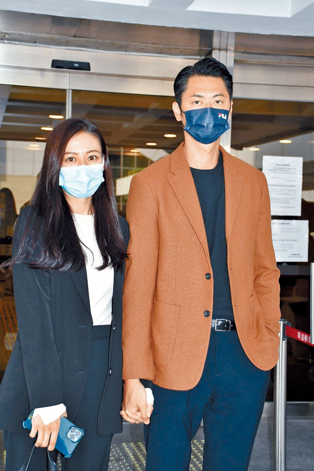 女藝人江若琳與丈夫。