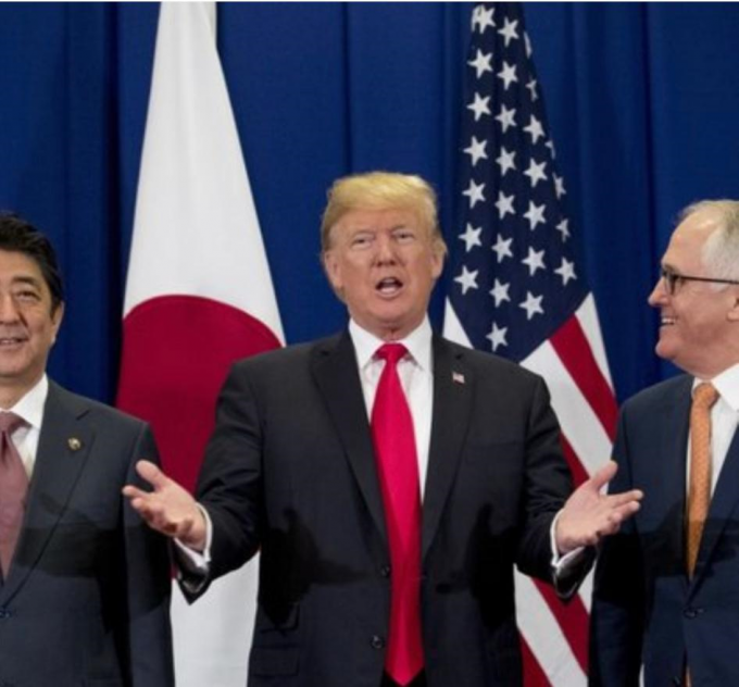 「四国机制」早在2007年由日本提出，在2019年10月特朗普任内提升到部长会议水平，开始作为一个对抗中国的机制。（AP图片）