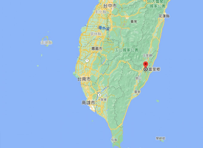 震央位于花莲县。Google截图