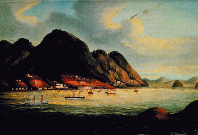 十九世紀中葉的香港島畫像。