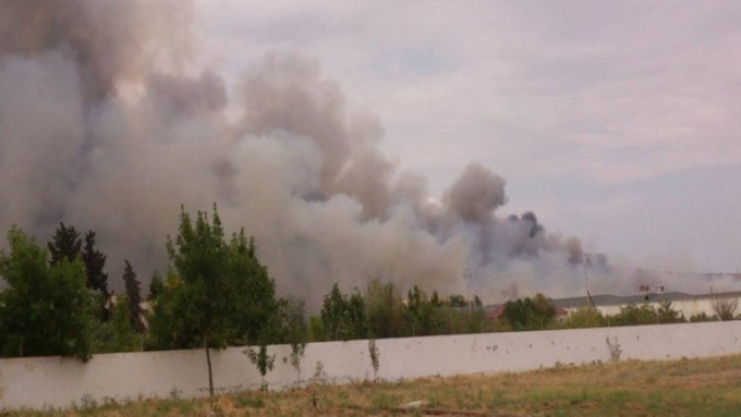 伊朗工業區內一間油漆工廠爆炸。網圖