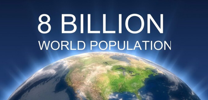 全球人口在2023年增加了7500萬人，到新年元旦，全球人口將超過80億。
