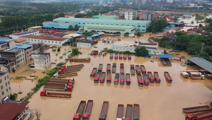 廣東韶關連日暴雨引發洪災，或50年以來最嚴重。