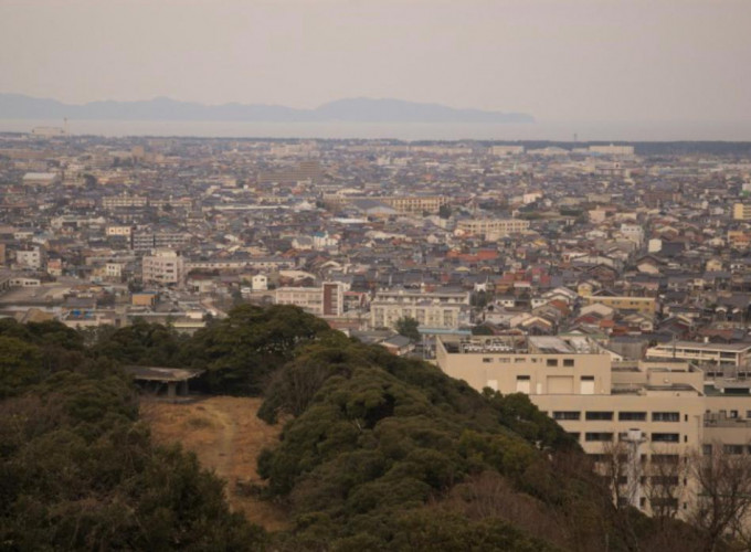 韓國遊客只能從上空觀賞鳥取縣米子市。