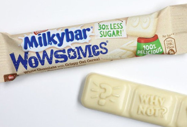 新款白朱古力棒「Milkybar Wowsomes」。网上图片