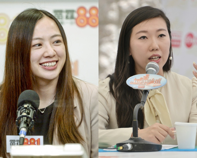 青年发展委员会委员吴思诺(左)及林琳(右)。 资料图片