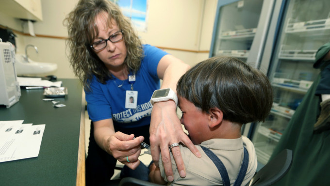 世衞及美國疾控中心警告，麻疹已成全球威脅。 AP