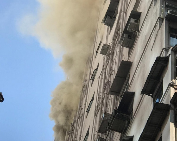 鸿业大厦上星期六发生的三级火警。
